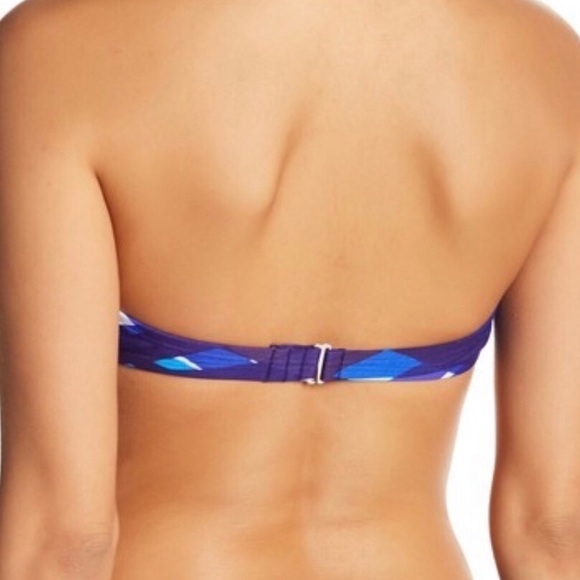 adidas Bandeau Bikini Top Navy, White, Teal, Bathing Suit Top. Size XL NWT - Picture 3 of 8